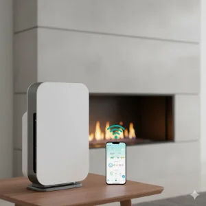 Alen Breathsmart Flex With A Fireplace In The Background