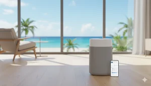 Blueair Pure 411 Auto With The Ocean In The Background