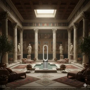 Dyson Pire Cool TP04 In A Roman Themed Room