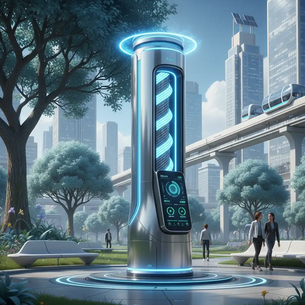 Futuristic Image Of A Modern Air Scrubber