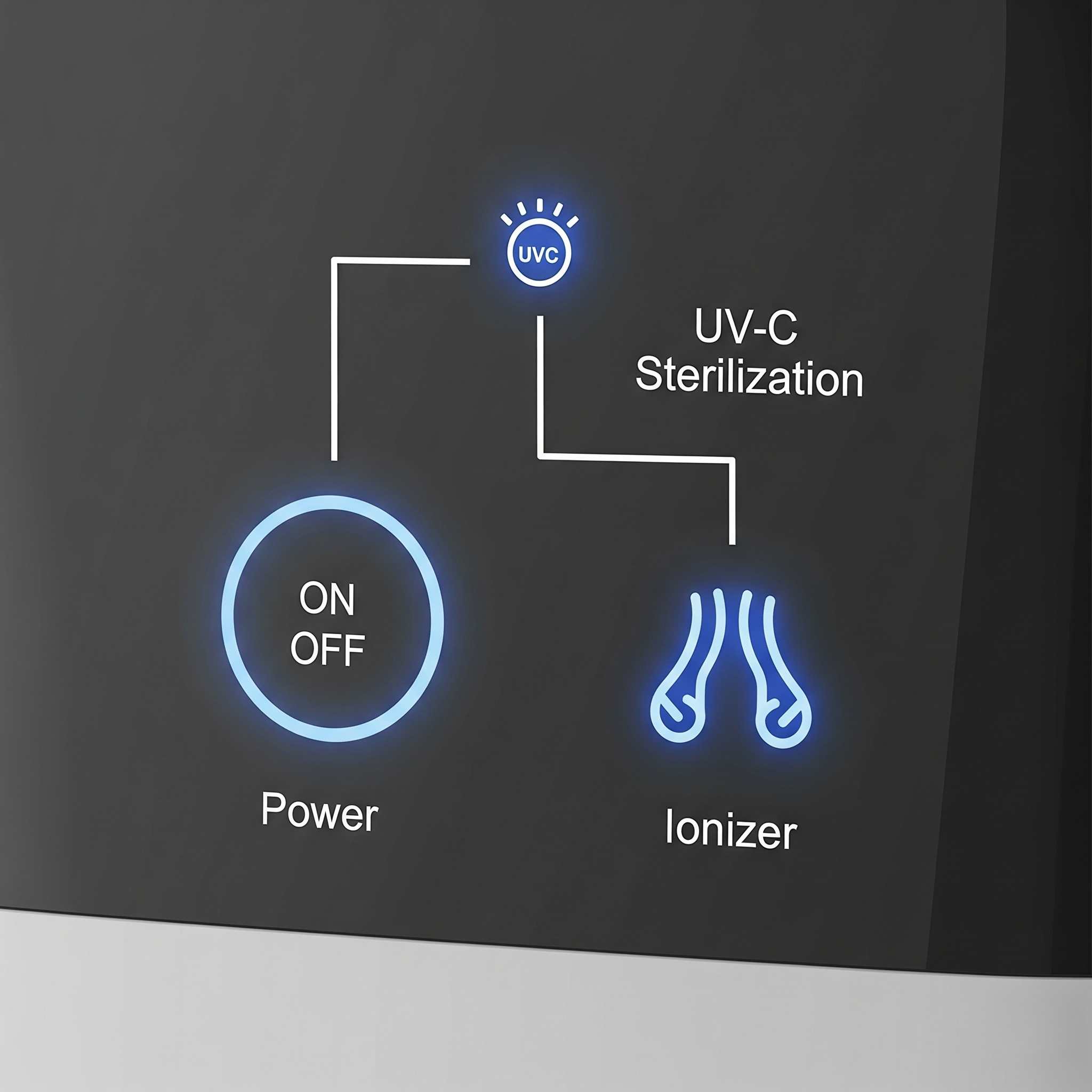 ionizer symbol with onoff toggle