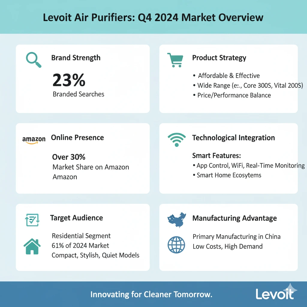 Graph Showing Levoit's Position In The Market In Q4 2024
