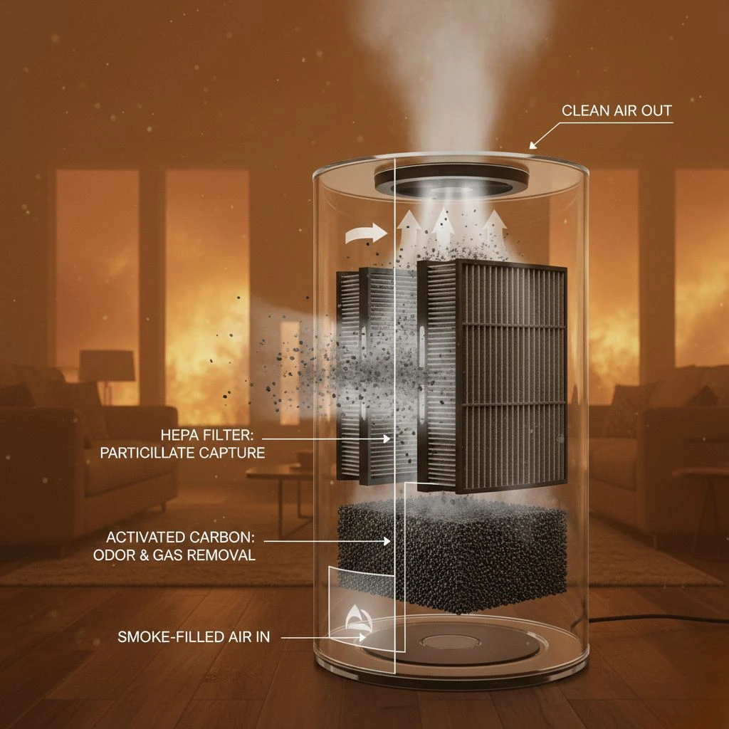 Cross Section Of A Filter For The Best Air Purifier For Wildfire Smoke