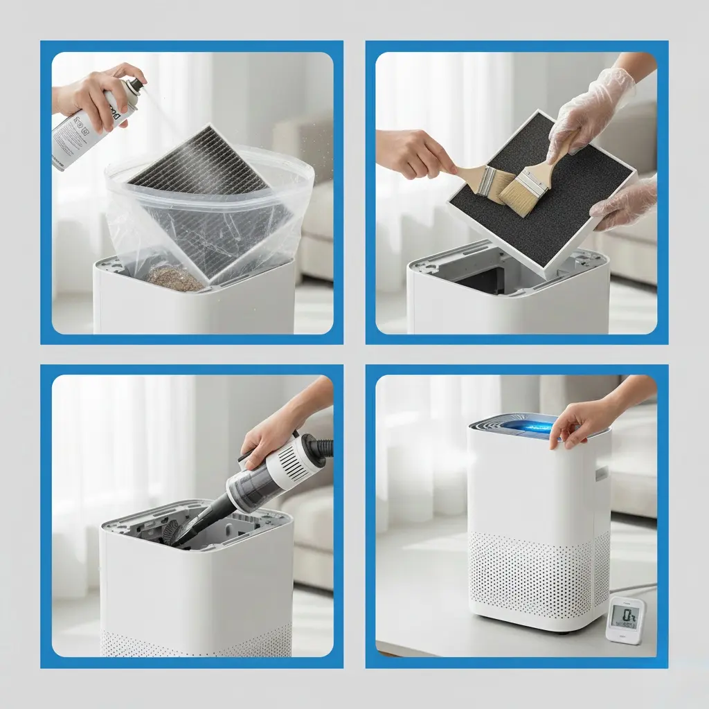Image Depicting Maintenance Hacks For An Air Purifier Filter