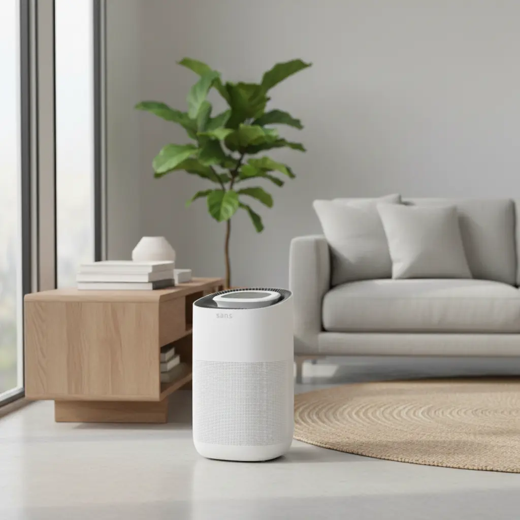 Sans Air Purifier In A Living Room In A Modern Home