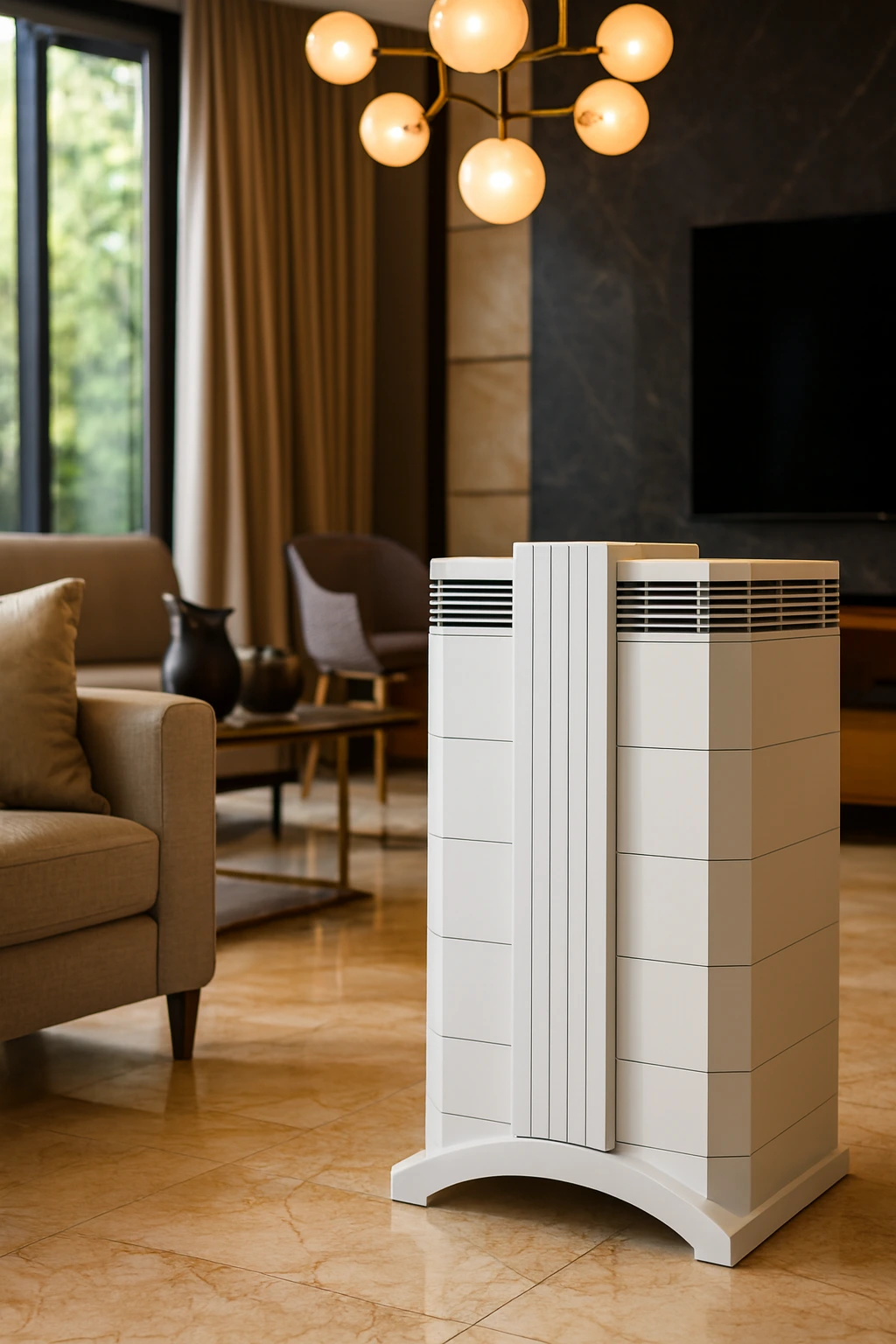 IQAir Healthpro Plus Staged In An Ultra Modern Luxurious Home
